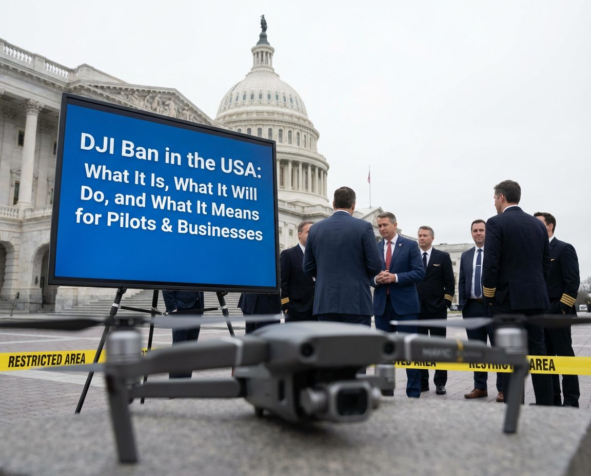 DJI Ban in the USA: What It Is, What It Will Do, and What It Means for Pilots & Businesses
